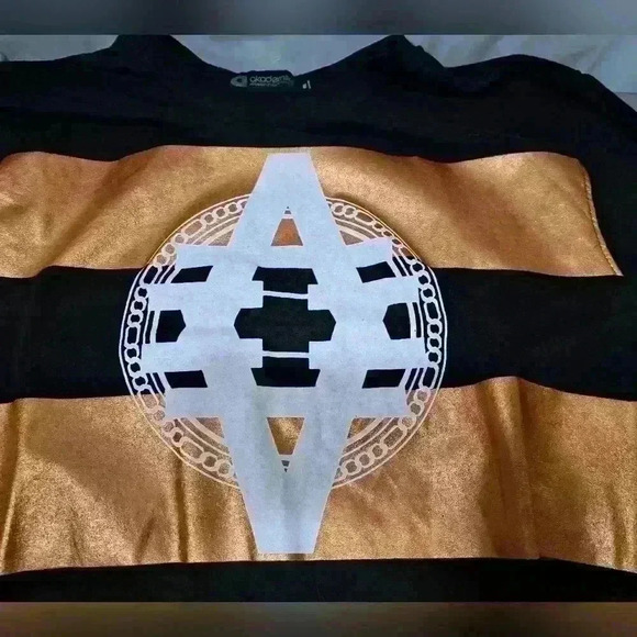 Akademiks Mens Shirt Gold & Black sz 4XL - Picture 4 of 7